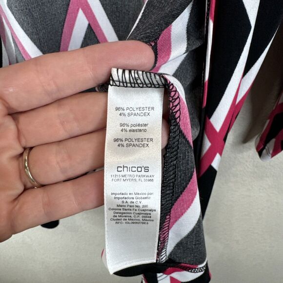 Easywear Chico Cardigan 3 Hot Pink Black Preppy Core Work - Picture 6 of 11